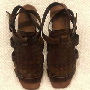 Sesto Meucci Galia 9 1/2 N Brown Leather Sandal